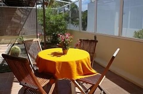 Outside dining area