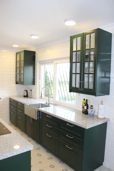 Kitchen with view to the Mediterranean Sea. Fantastic area.