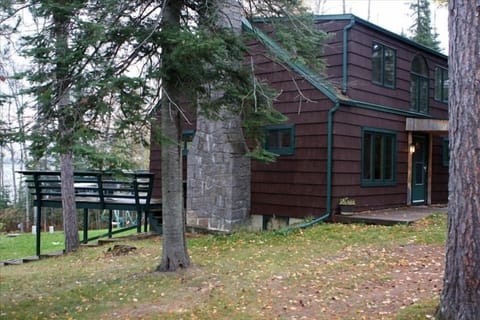 Year Round House with Deck. Plenty of parking space for vehicles and trailers. 