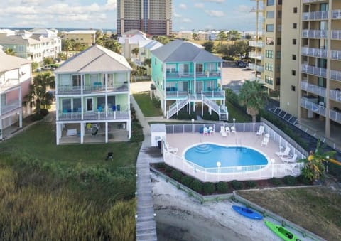 8B is the left side of the house, right in front of pool.