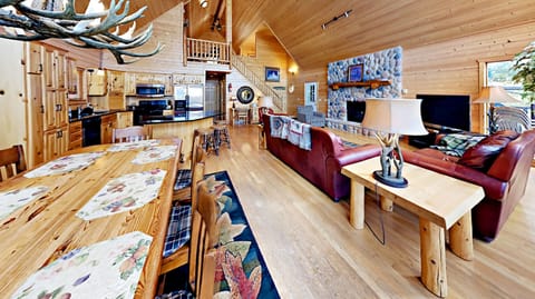 The open concept living area is the perfect place to reconnect with family