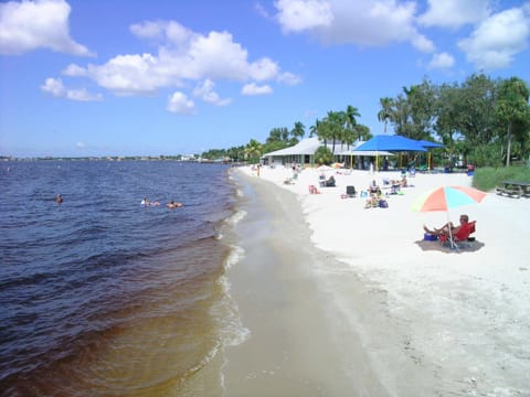 Cape Coral Yacht Club beach clean and quiet 15 minutes drive