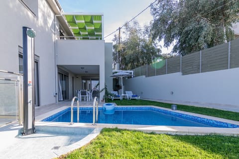 Luxury villa, Panormo, Rethymno,Main facade of the property