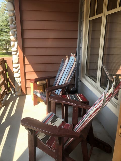 Fun Adirondack Chairs on the Balcony.