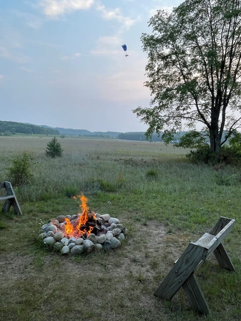 An evening paraglider