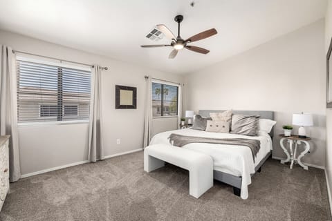 Spacious sleeping arrangements with room for extras with air mattress! 