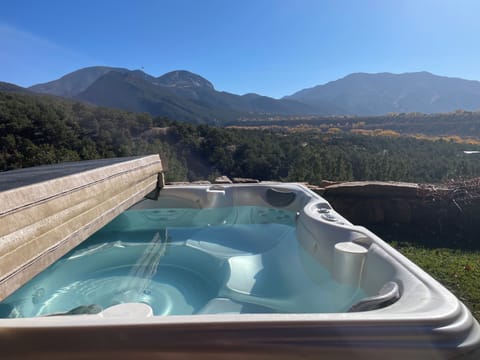 Soak in the hot tub and take in the views!