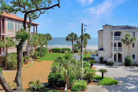 Ocean View from Balcony at 760 Ocean Blvd - Balcony view toward the Atlantic from this Ocean Blvd condo across the street from beach access.