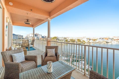 Enjoy Beautiful Views from the Private, Covered Balcony