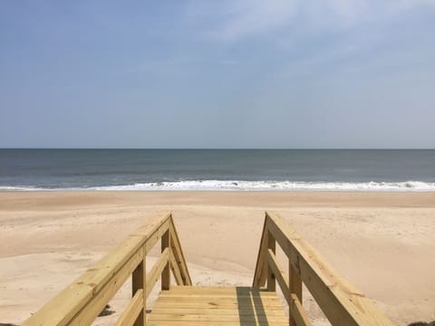 29554 N. Dune Way, Cotton Patch, North Bethany - Beach Access Wa - A view looking down the wooden steps of the beach access path toward the sandy beach and ocean.