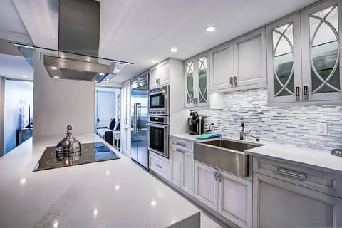 High end Thermador stainless kitchen will make it a joy to make homemade dinners for the family!