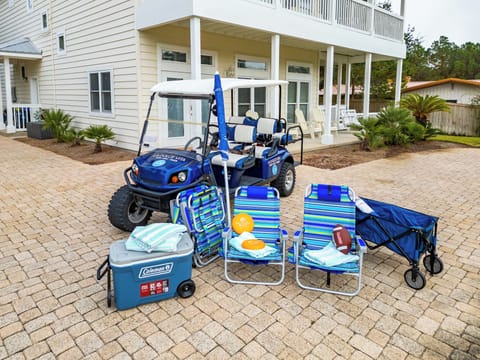 Six Seat Golf Cart and Tons of Beach Gear!!