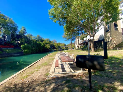 BBQ pits and community picnic tables