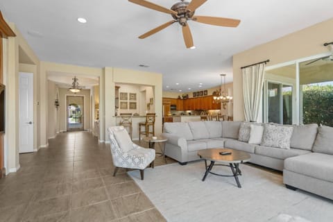 Comfortable living area, with ample light in the center of the home