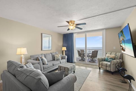 Living Room Offers a Spectacular View along with a Queen Sleeper Sofa and Loveseat