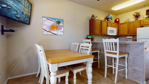 Dining area and kitchen