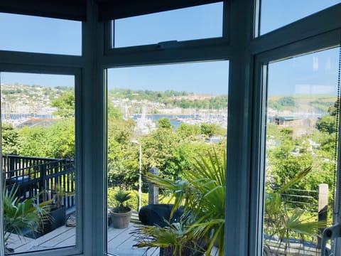 View from the living room window and sofa