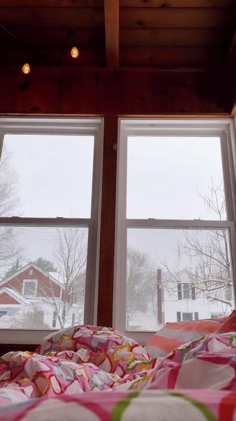 Best place to read…during a snowstorm, rainstorm or a warm sunny day. 