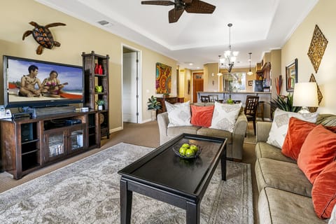 Luxury, open family room......