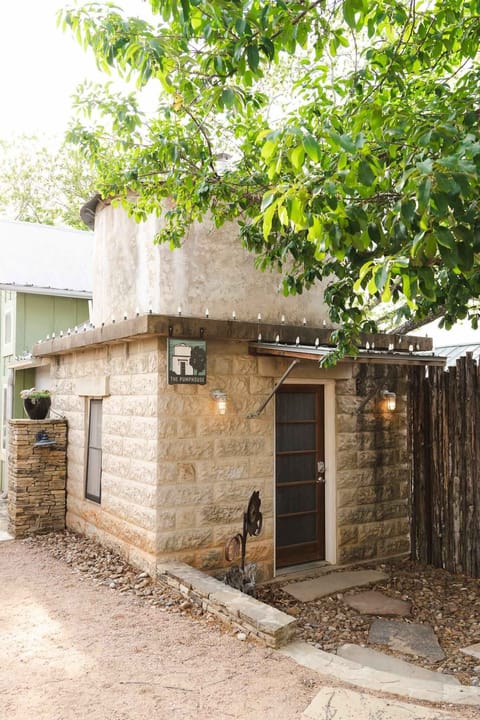 The Pumphouse exterior – historic limestone structure with unique charm.