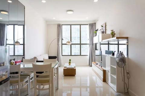 Modern, bright living room