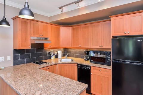 Kitchen space in open plan. 