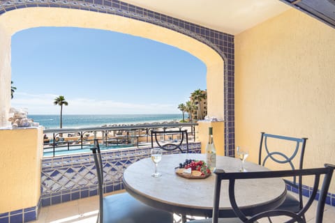 The patio is a great spot to unwind.