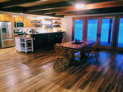 Dining room and kitchen