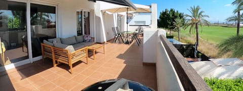 Watch the golfers from the sunny terrace whilst you sunbathe or BBQ!