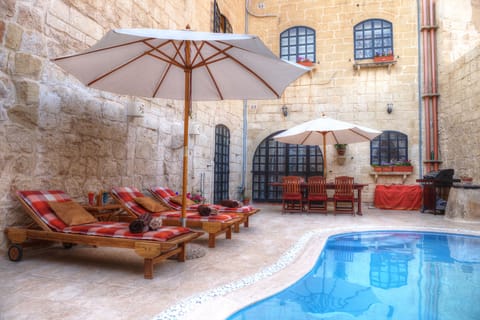 Pool area with Jaccuzi and swim jet