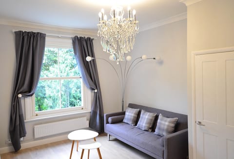 Living room with sofa bed and coffee table