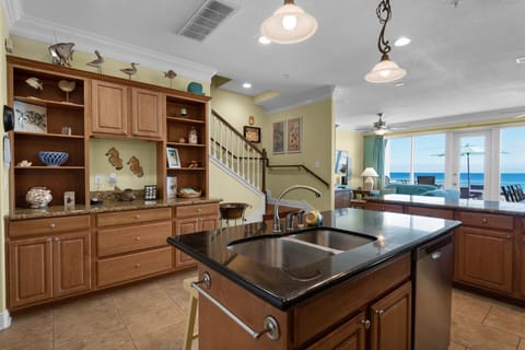 Island adds space in kitchen