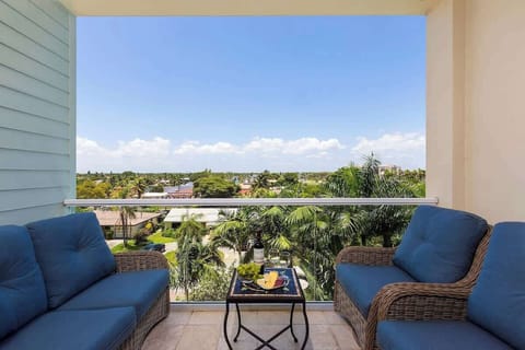 The balcony is wide and comfortable
