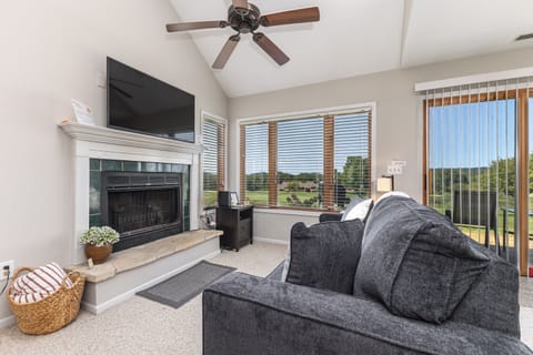 Enjoy the New Sofa, Fireplace, Ceiling Fan in the Living room