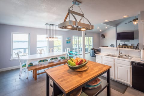 Kitchen and dining areas