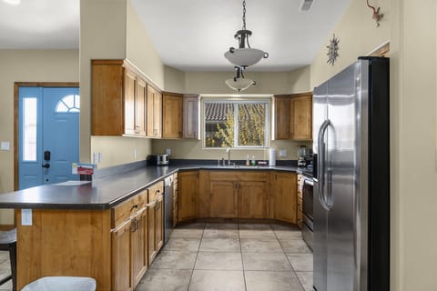 Fully stocked kitchen