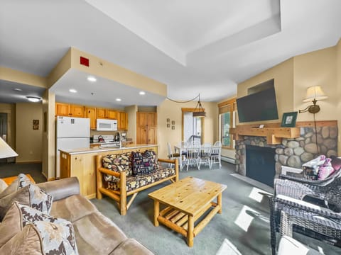 Open concept kitchen and living area