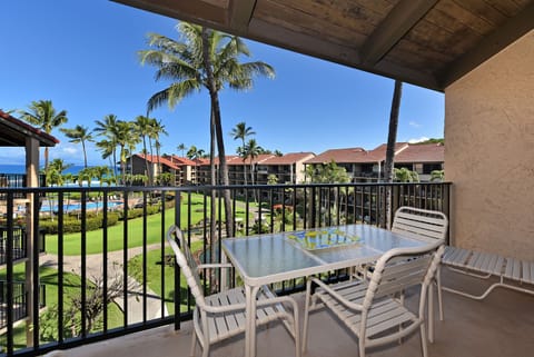 View from the lanai, you can watch the kids at the pool.