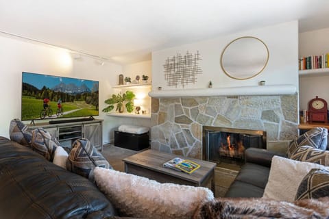 Beautifully Updated Cozy Living Room is perfect after a day on the mountain.
