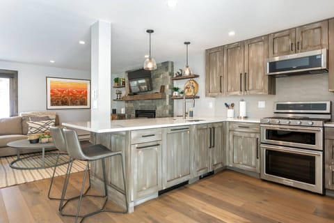 Kitchen Opens to Living Room