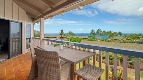 Nihi Kai Villas at Poipu #827 - Ocean View Dining & Seating Lanai - Parrish Kauai