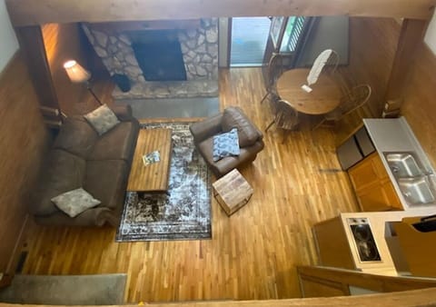 A-Frame #14 interior living loft view