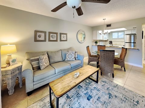 Living Room - Patio Access, Sleeper Sofa + TV