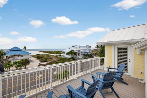 Balcony with beach views