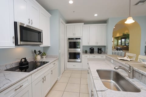Kitchen with stainless steel appliances