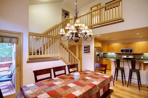 Comfortably seat all your family and friends around the dining table for a meal in.