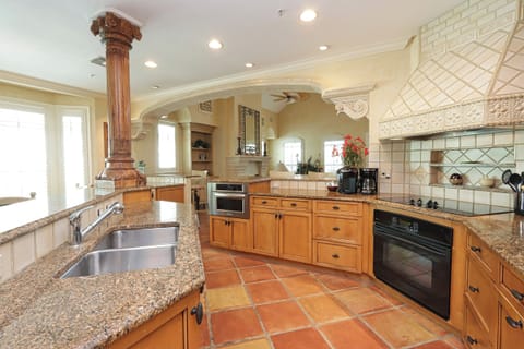 Kitchen with stainless steel appliances