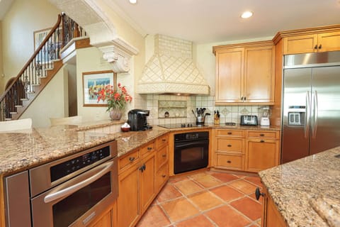 Kitchen with stainless steel appliances
