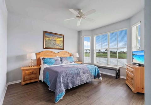 Master Bedroom with Private Entrance To Lanai; HDTV; Golf Course View;