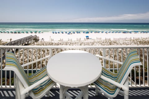 Balcony view - This spacious balcony looks directly at the Gulf with nothing between you and the water.